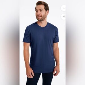Swet Tailor NWT Softest V-Neck Short Sleeve Tee in Admiral Blue